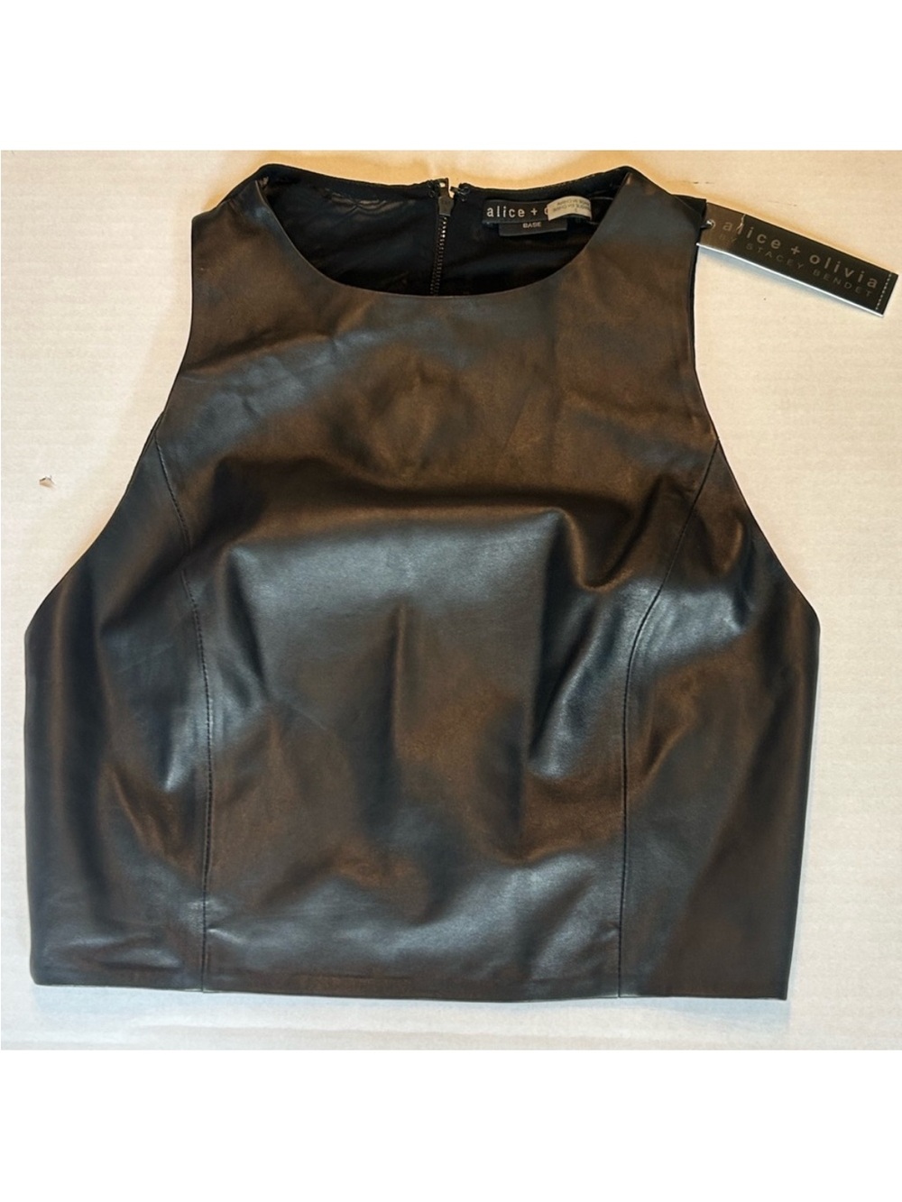 Alice and Olivia, brand new leather top!